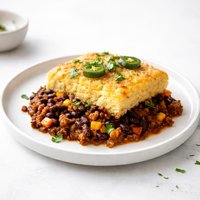 Chili Bean and Cornbread Casserole