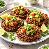 Chili Bean Cakes with Avocado Salsa