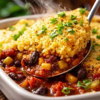 Chili Casserole with Polenta Topping