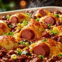 Chili Cheese Dog Casserole