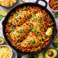 Chili Cheesy Skillet Chicken