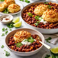 Chili Con Carne with Chili Cheddar Shortcakes