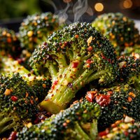 Chili Garlic Roasted Broccoli