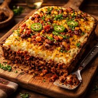 Chili Meatloaf Potato Casserole