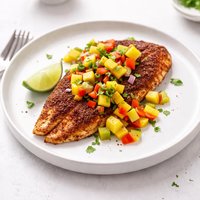 Chili Rubbed Tilapia with Mango Salsa