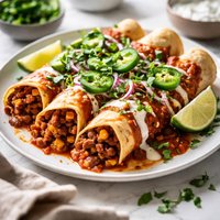 Chili Stuffed Enchiladas