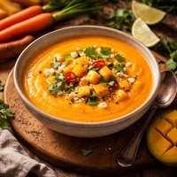 Chilled Carrot and Mango Soup
