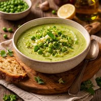 Chilled Fresh Pea and Lettuce Soup