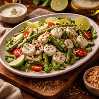 Chilled Hearts of Palm with Asparagus and Coconut Lime Dressing