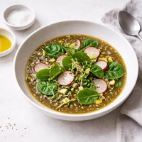 Chilled Lentil Soup with Spinach