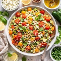 Chilled Orzo Beaming Tomatoes Little Buster Zucchini