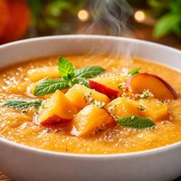 Chilled Peach Soup with Riesling