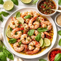 Chilled Shrimp with Basil Ponzu Sauce