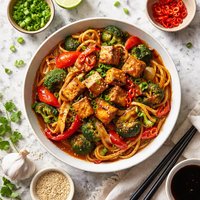 Chilli Tofu and Noodle Stir Fry