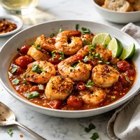 Chilli Tomato Prawns and Scallops