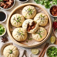 Chinese Barbecued Pork Bun Cha Siu Bow