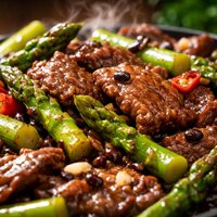 Chinese Beef and Asparagus with Black Bean Sauce