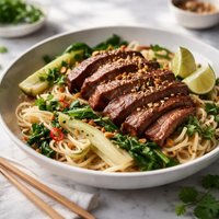 Chinese Five Spice Steak with Rice Noodles
