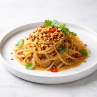 Chinese Glass Noodles with Peanut Sauce
