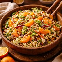 Chinese Mandarin Cabbage Salad with Ramen Noodles Vegetarian