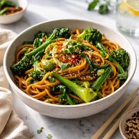 Chinese Noodles with Greens
