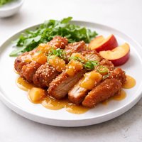 Chinese Pork Chops W Peach Sauce