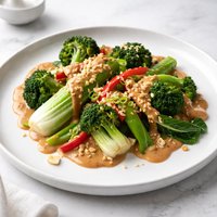 Chinese Vegetables in Peanut Sauce