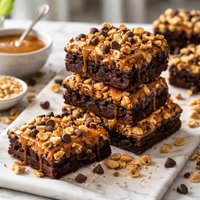 Chip N Nut Caramel Brownies