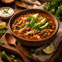 Chipotle Chicken Soup with Avocado