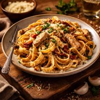 Chipotle Fettuccine with Smoked Turkey