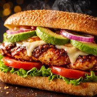 Chipotle Grilled Chicken with Avocado Sandwich