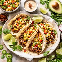 Chipotle Pork Soft Tacos with Pineapple Salsa