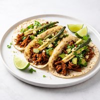 Chipotle Pork Tacos with Roasted Scallions