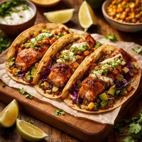 Chipotle Rubbed Salmon Tacos