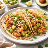 Chipotle Shrimp Tacos with Avocado Salsa Verde