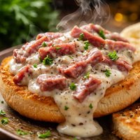 Chipped Beef with English Muffins