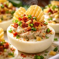Chips and Dip Deviled Eggs