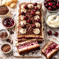 Choc Cherry Tiramisu Ice Cream Cake