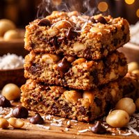 Chocochip Coconut Macadamia Nut Cookie Bars