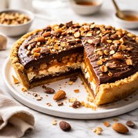 Chocolate Almond Candy Bar Pie