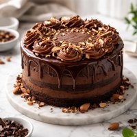 Chocolate Almond Fudge Cake