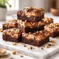 Chocolate and Peanut Butter Fix Brownies