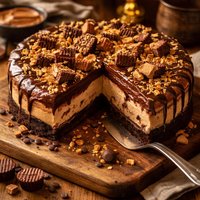 Chocolate and Peanut Butter Fudge Cheesecake
