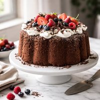 Chocolate Angel Food Cake Homemade
