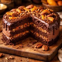 Chocolate Apricot Pecan Torte