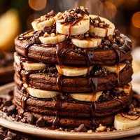Chocolate Banana Pancakes