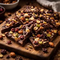 Chocolate Bark with Mixed Nuts and Dried Berries