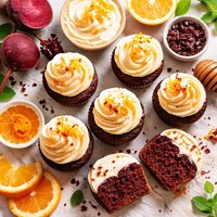 Chocolate Beet Cupcakes with Orange Cream Cheese Frosting