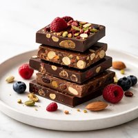 Chocolate Blocks with Fruits and Nuts