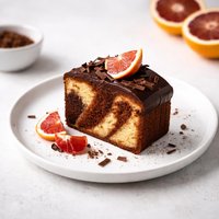 Chocolate Blood Orange Marble Cake